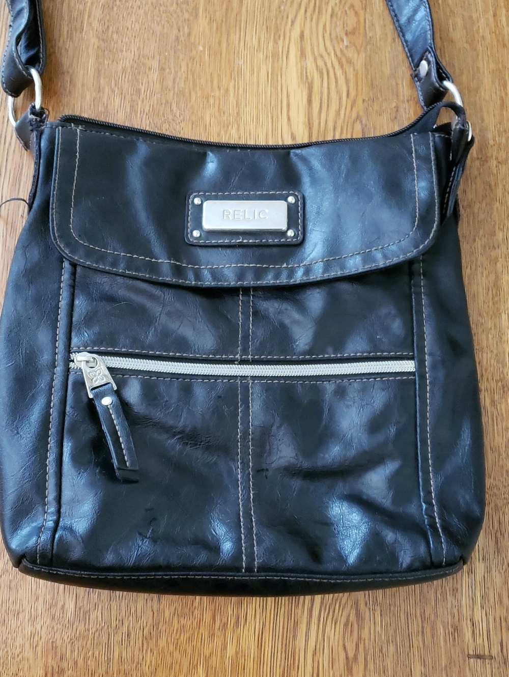 Relic Black Crossbody Shoulder Bag.
